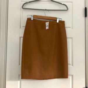 Tan pencil skirt